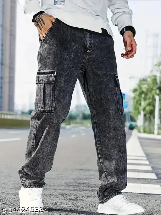 Distressed Grey Denim